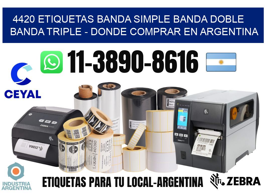 4420 etiquetas banda simple banda doble banda triple - Donde Comprar en Argentina