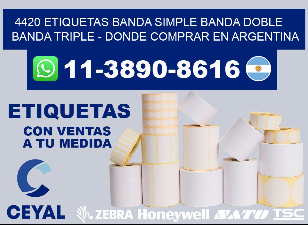4420 etiquetas banda simple banda doble banda triple - Donde Comprar en Argentina