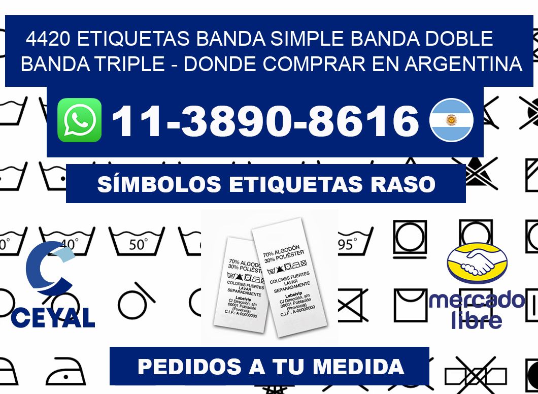 4420 etiquetas banda simple banda doble banda triple - Donde Comprar en Argentina