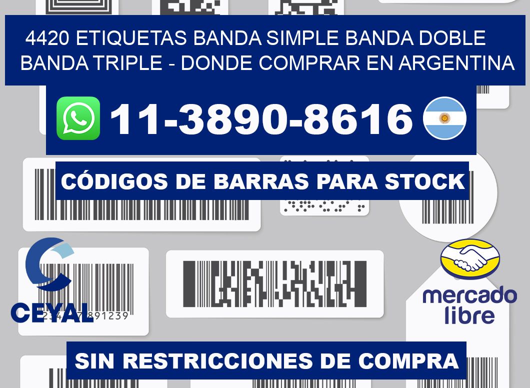 4420 etiquetas banda simple banda doble banda triple - Donde Comprar en Argentina