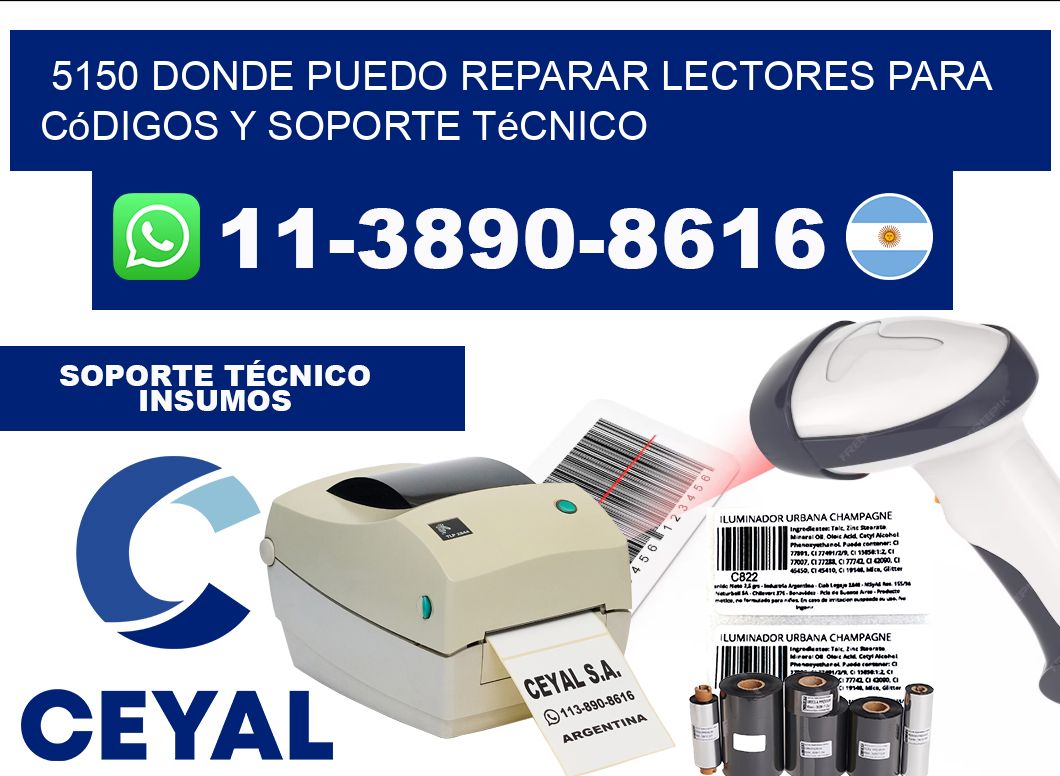 5150 donde puedo reparar Lectores para códigos y Soporte Técnico