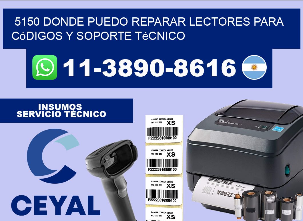 5150 donde puedo reparar Lectores para códigos y Soporte Técnico