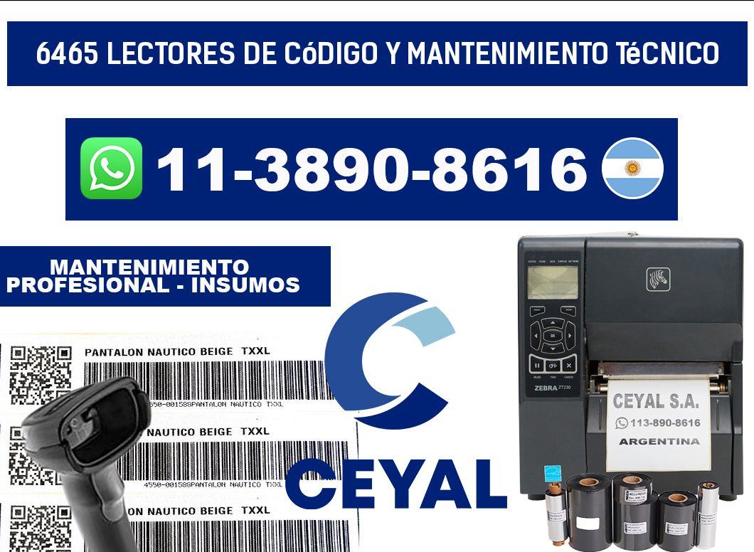 6465 Lectores de Código y Mantenimiento Técnico