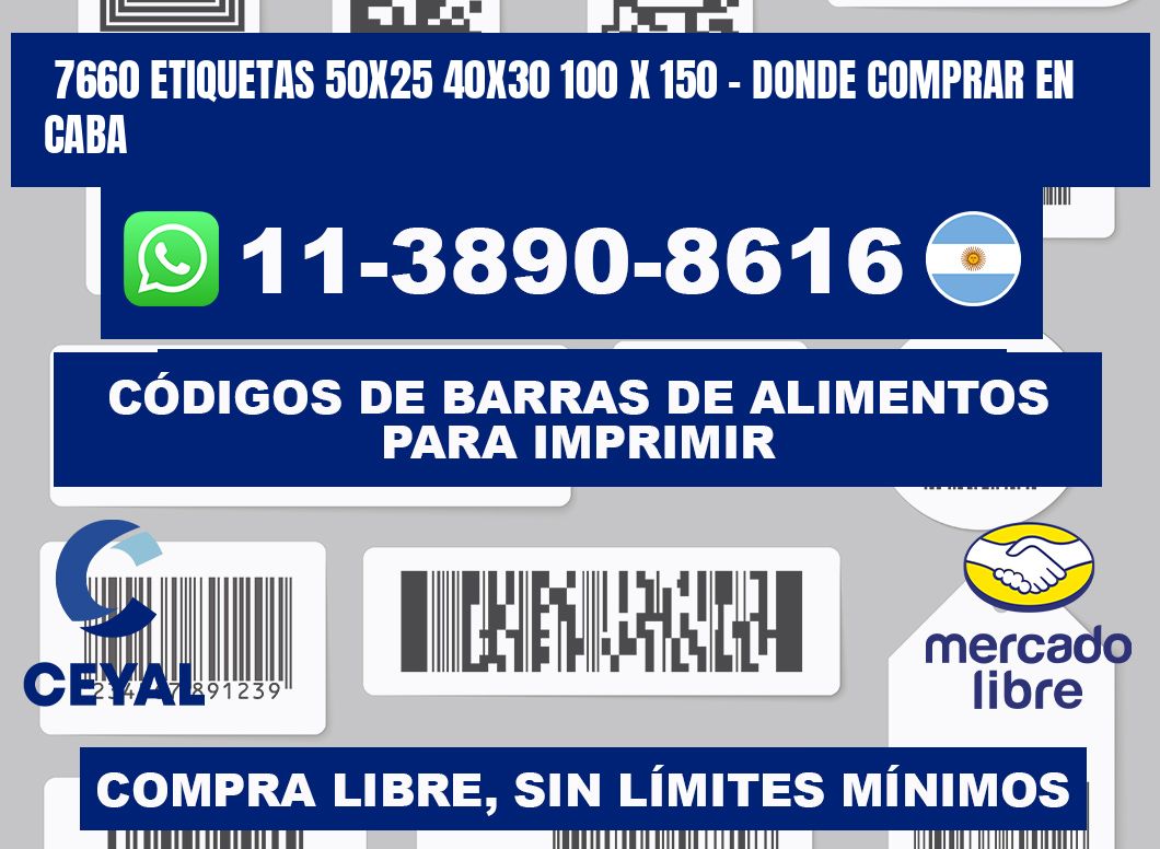7660 etiquetas 50x25 40x30 100 x 150 - Donde Comprar en Caba
