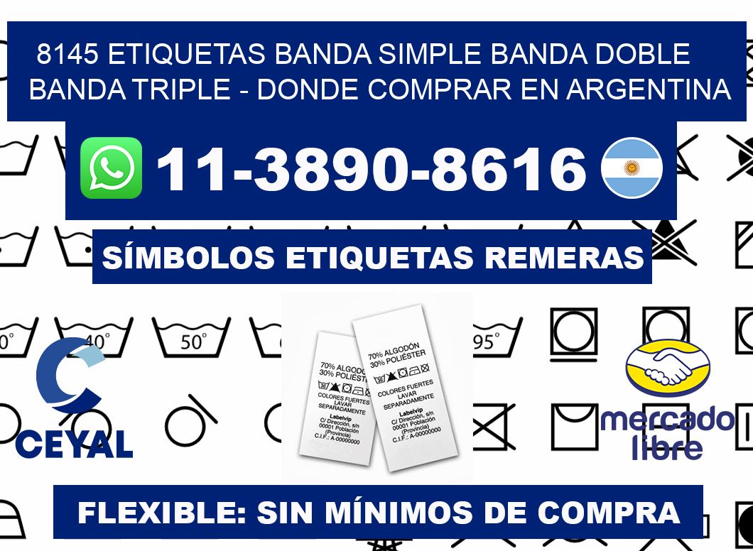 8145 etiquetas banda simple banda doble banda triple - Donde Comprar en Argentina