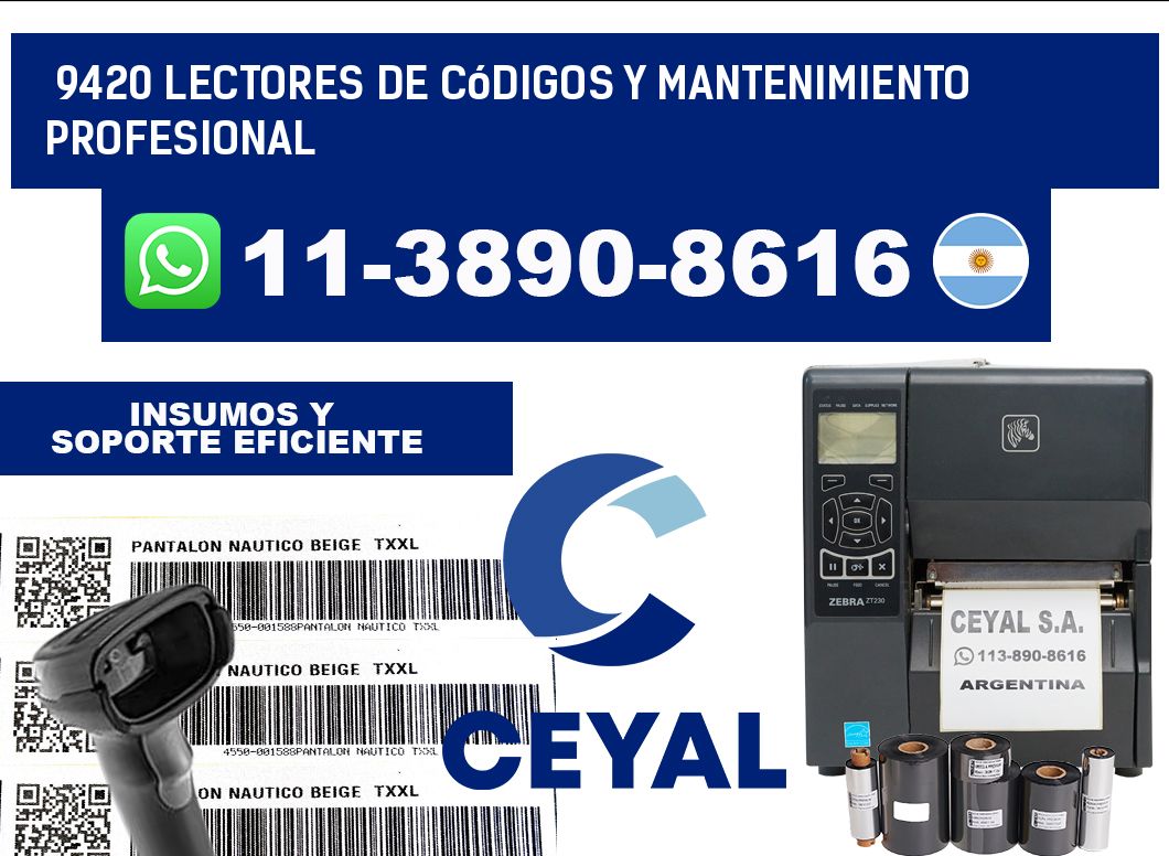 9420 Lectores de Códigos y Mantenimiento Profesional