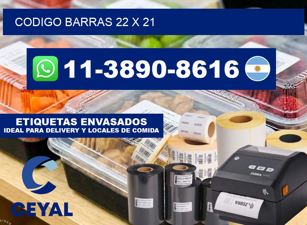 Codigo barras 22 x 21