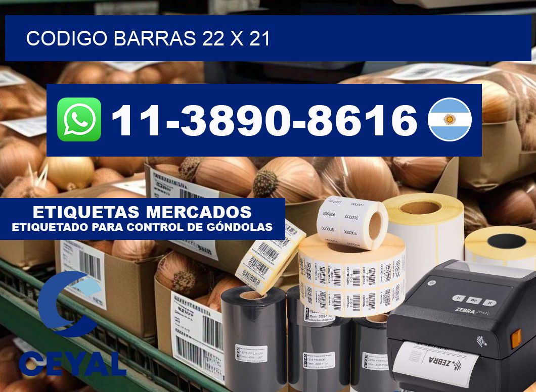 Codigo barras 22 x 21