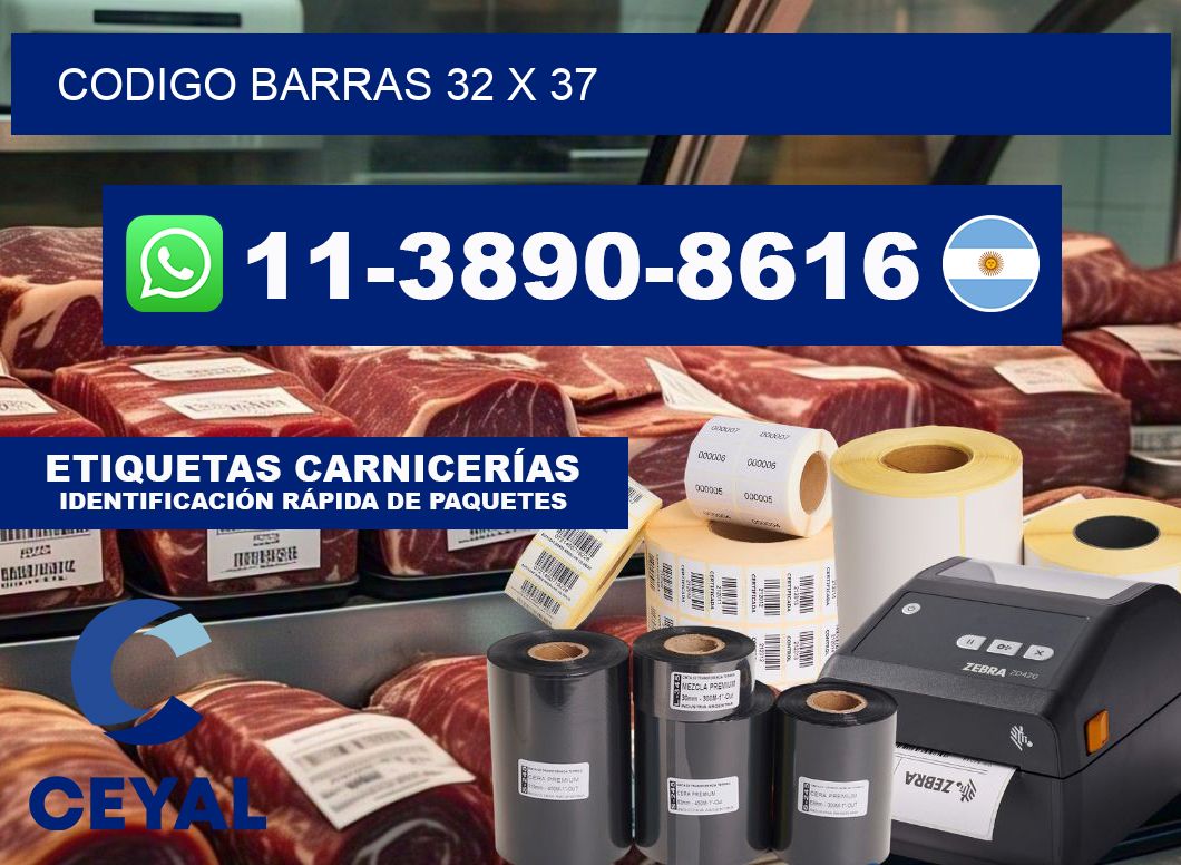 Codigo barras 32 x 37