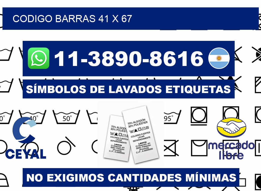 Codigo barras 41 x 67