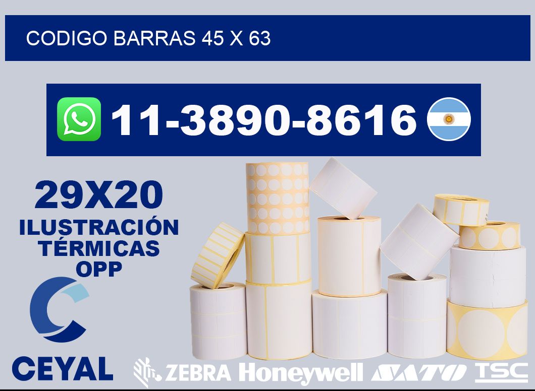 Codigo barras 45 x 63