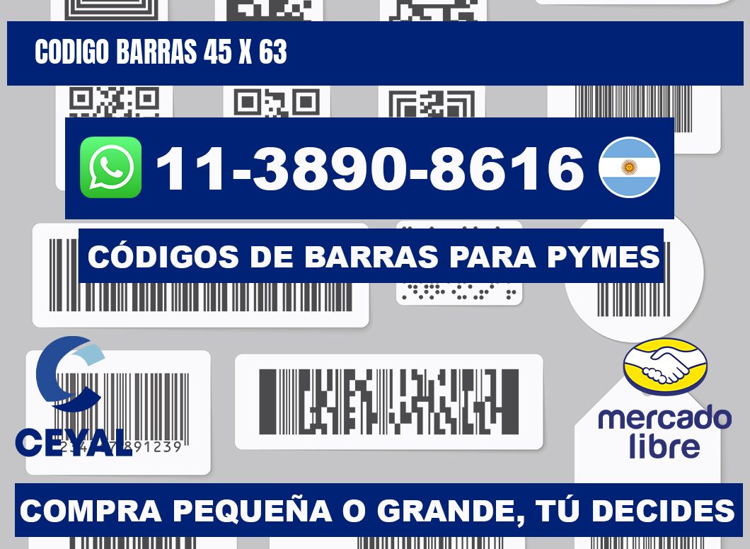 Codigo barras 45 x 63
