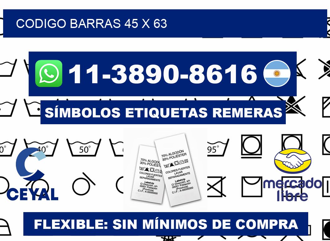 Codigo barras 45 x 63