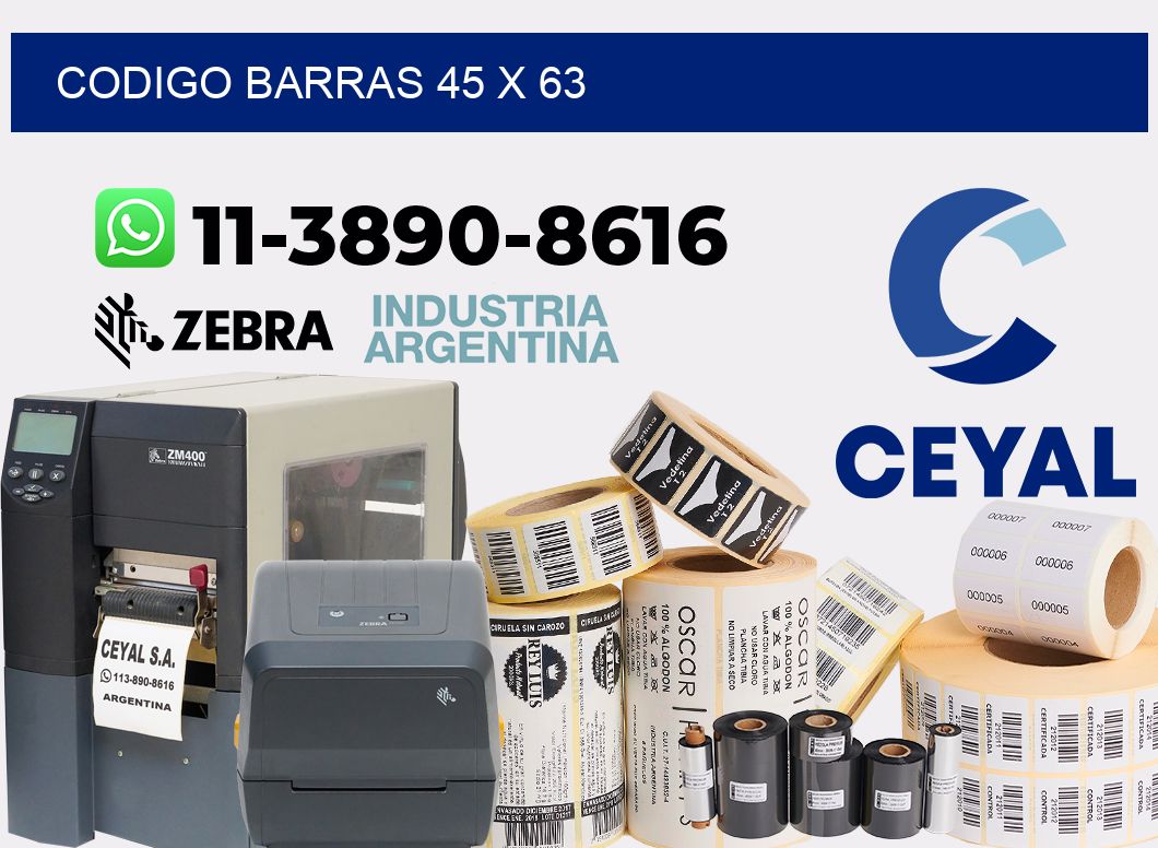 Codigo barras 45 x 63