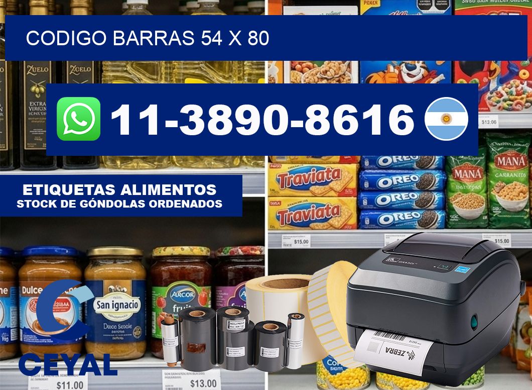Codigo barras 54 x 80