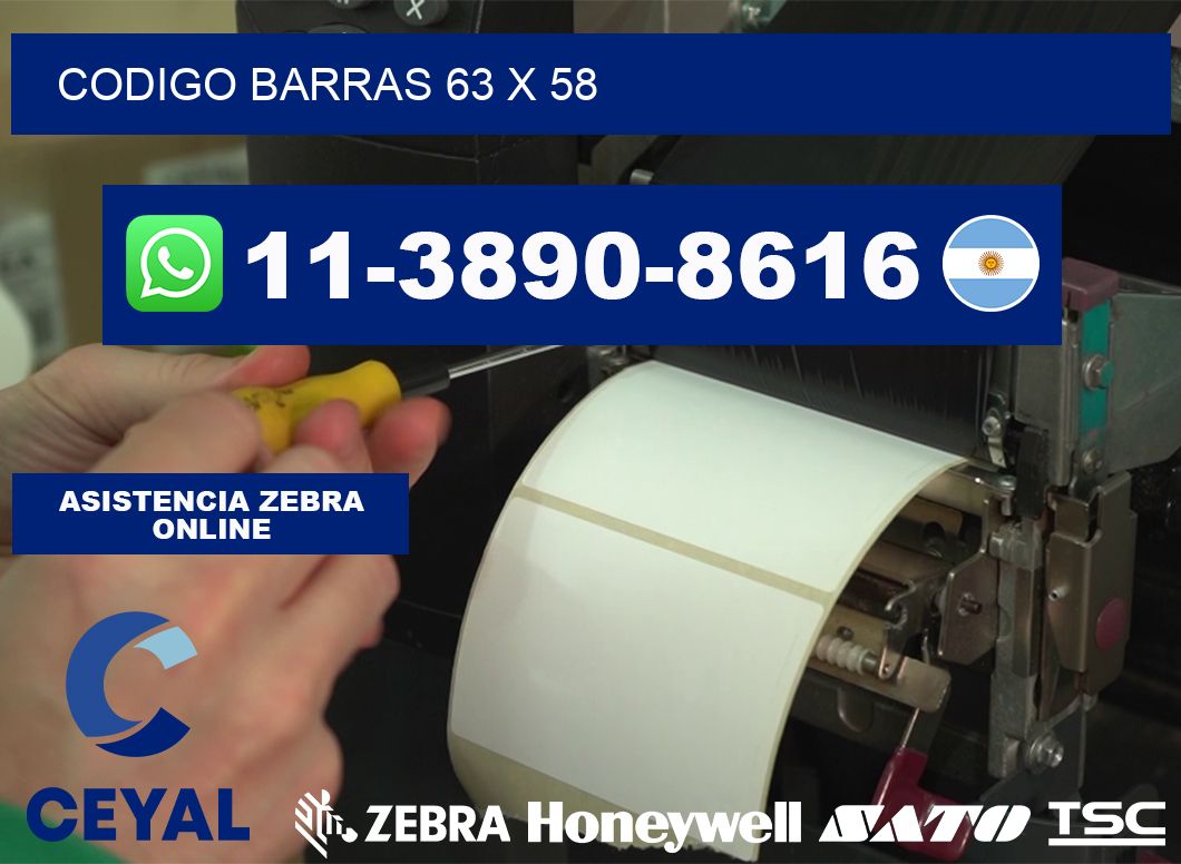 Codigo barras 63 x 58