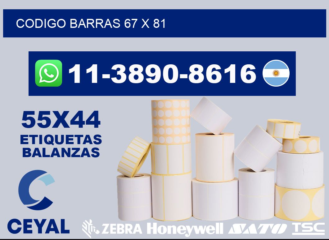Codigo barras 67 x 81