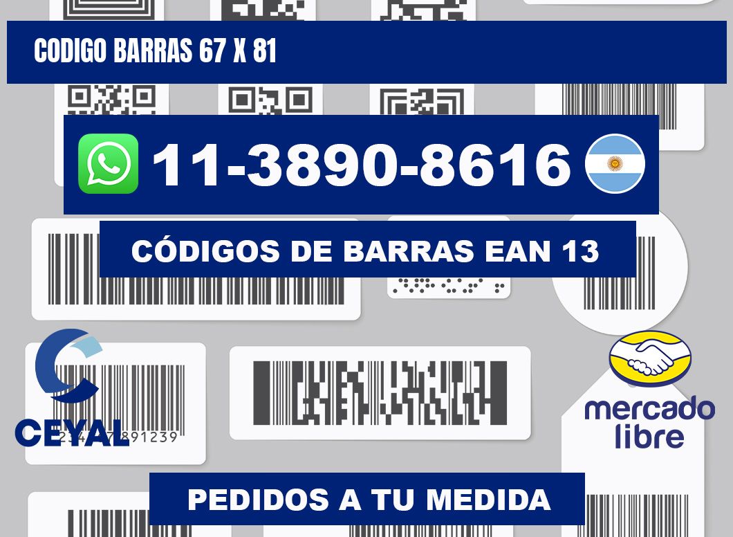 Codigo barras 67 x 81