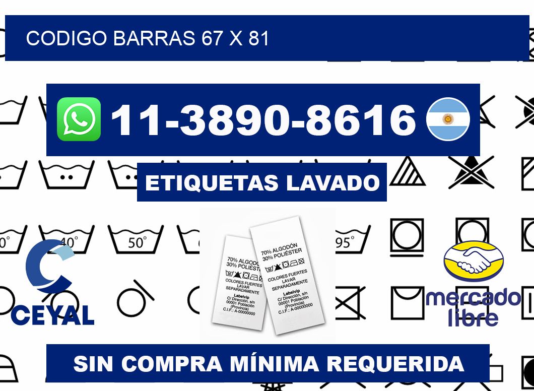 Codigo barras 67 x 81