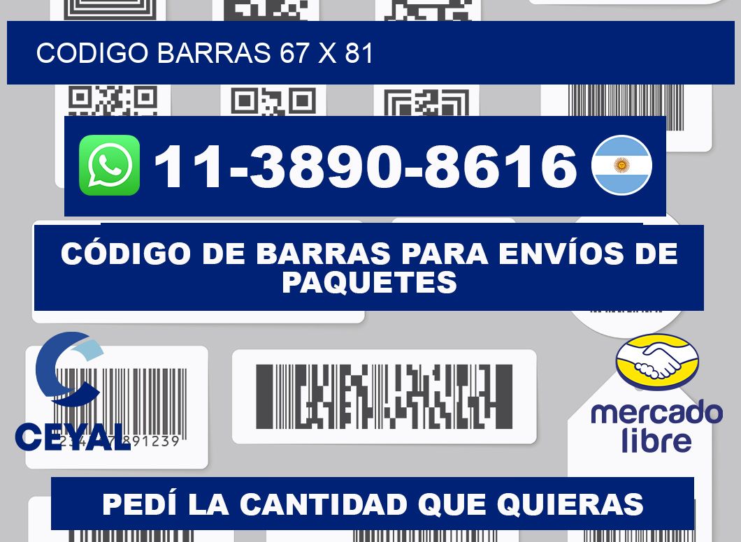 Codigo barras 67 x 81