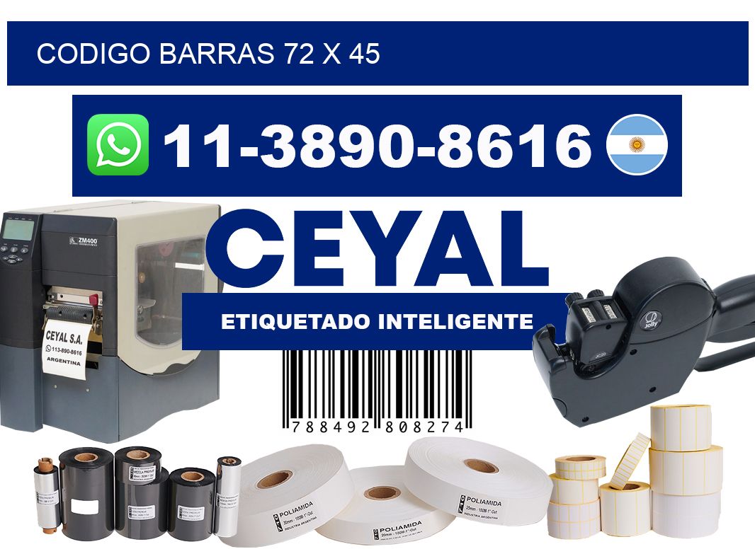 Codigo barras 72 x 45