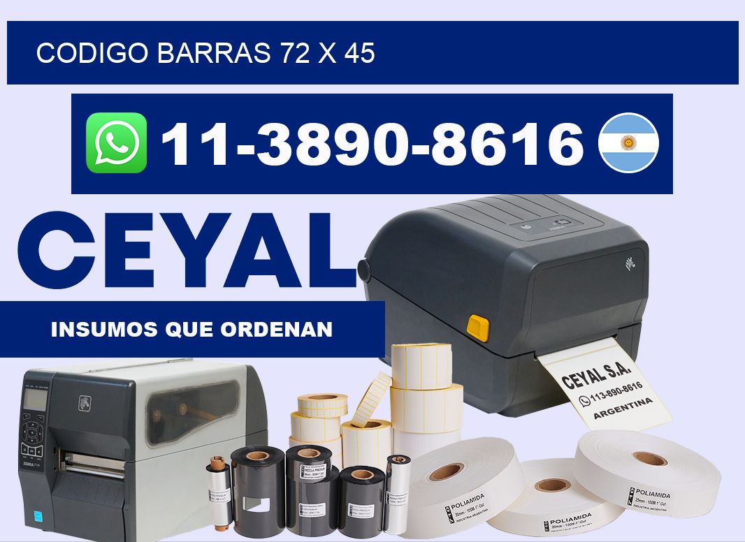 Codigo barras 72 x 45