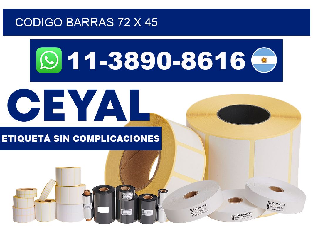Codigo barras 72 x 45