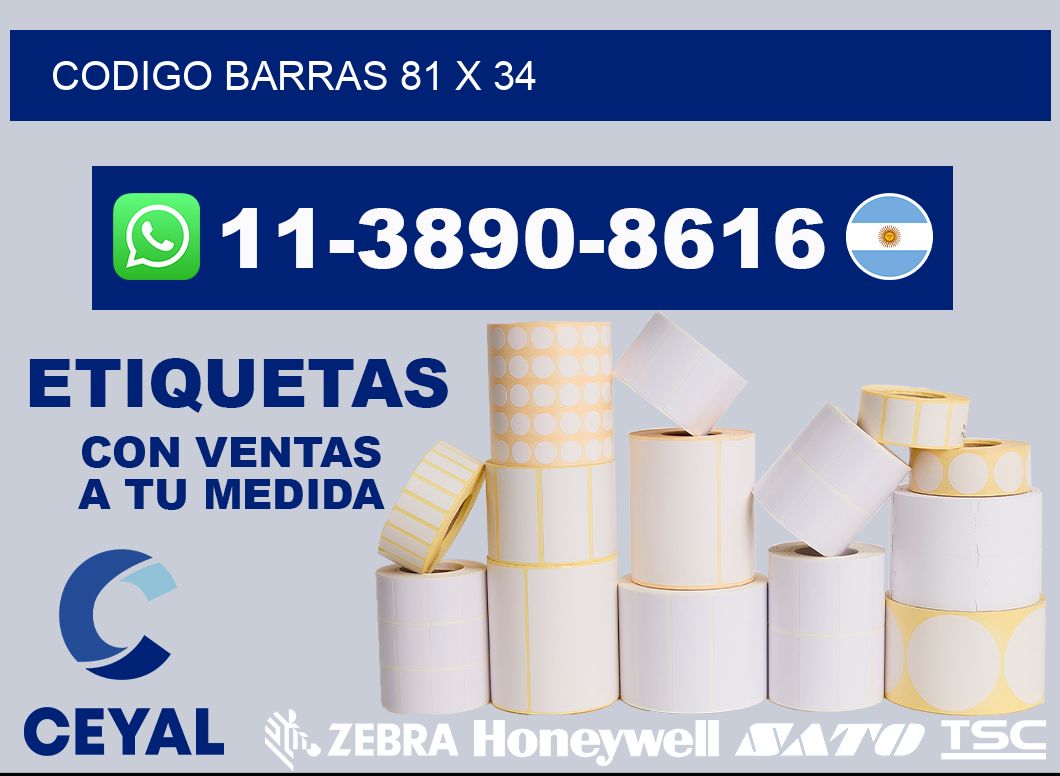 Codigo barras 81 x 34