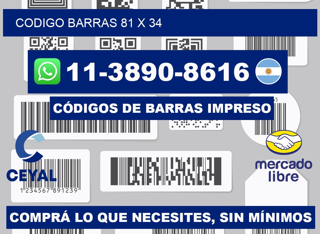 Codigo barras 81 x 34