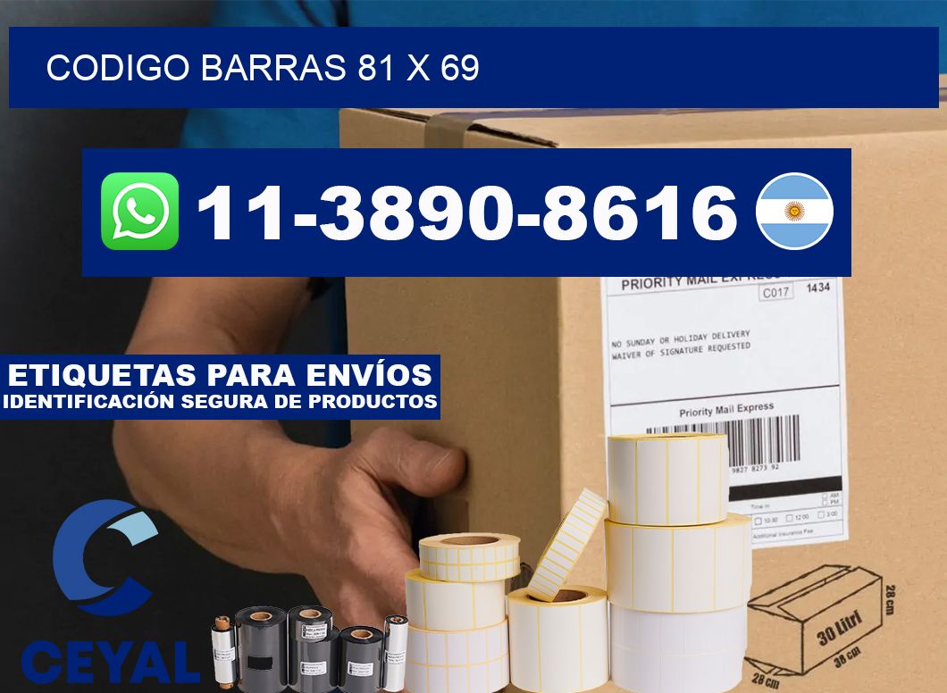 Codigo barras 81 x 69