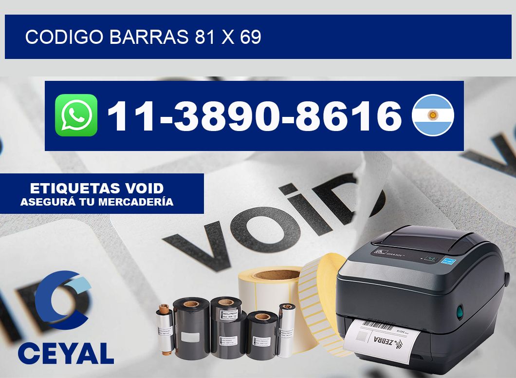 Codigo barras 81 x 69