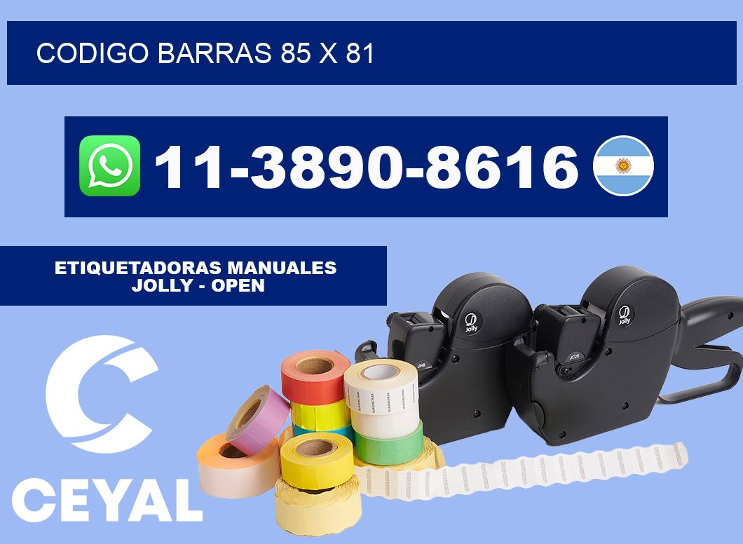 Codigo barras 85 x 81