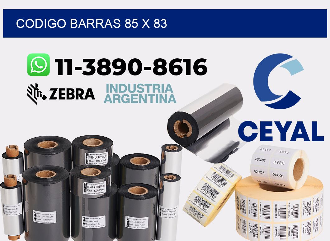 Codigo barras 85 x 83