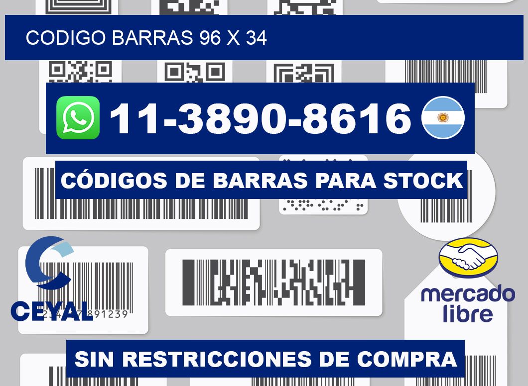 Codigo barras 96 x 34