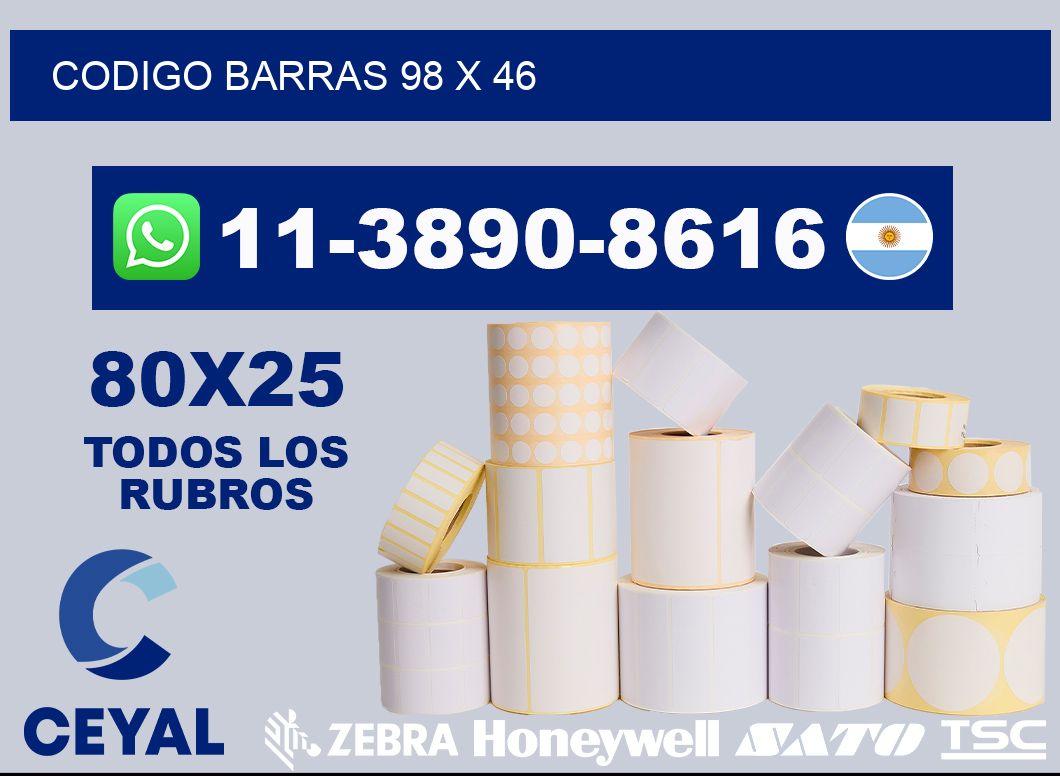 Codigo barras 98 x 46