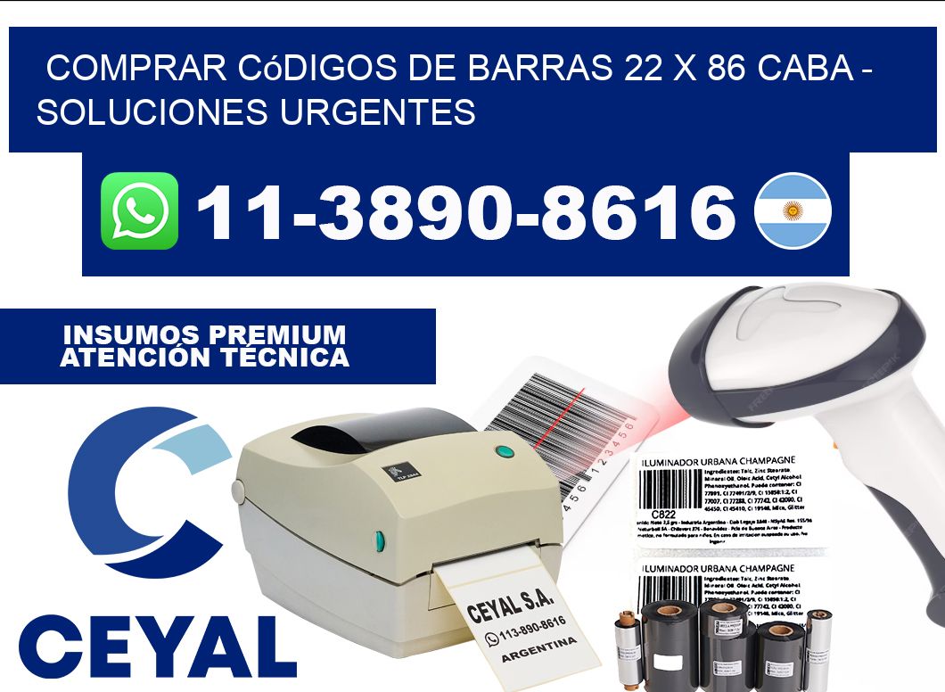Comprar códigos de barras 22 x 86 CABA - soluciones urgentes