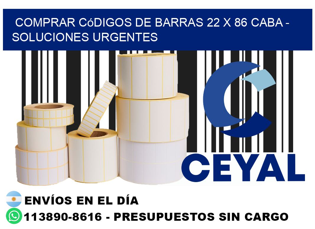 Comprar códigos de barras 22 x 86 CABA - soluciones urgentes