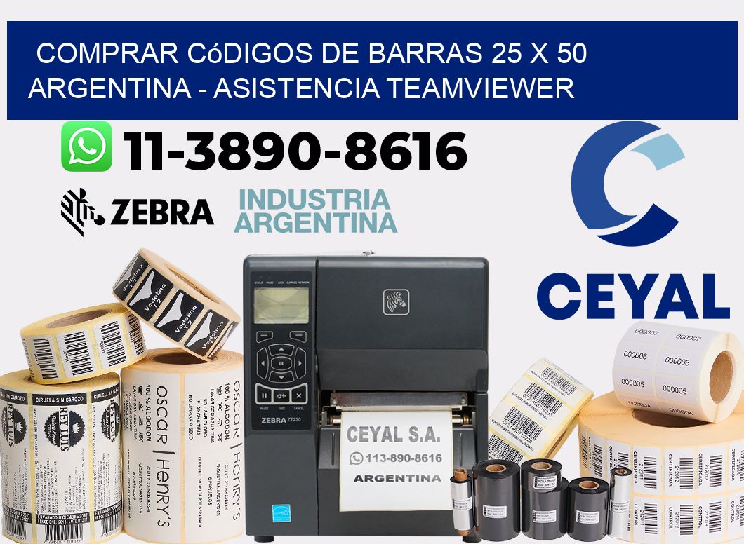 Comprar códigos de barras 25 x 50 argentina - asistencia teamviewer