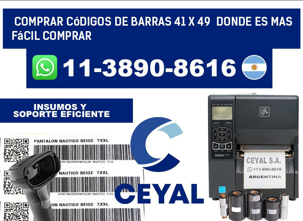 Comprar códigos de barras 41 x 49  Donde es mas fácil comprar