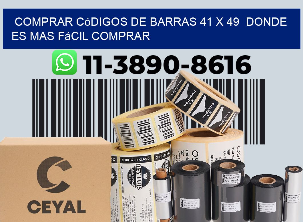 Comprar códigos de barras 41 x 49  Donde es mas fácil comprar