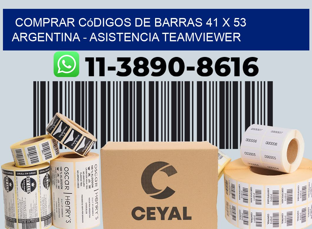 Comprar códigos de barras 41 x 53 argentina - asistencia teamviewer