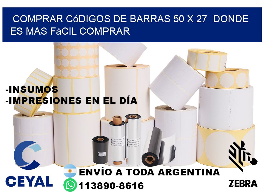 Comprar códigos de barras 50 x 27  Donde es mas fácil comprar