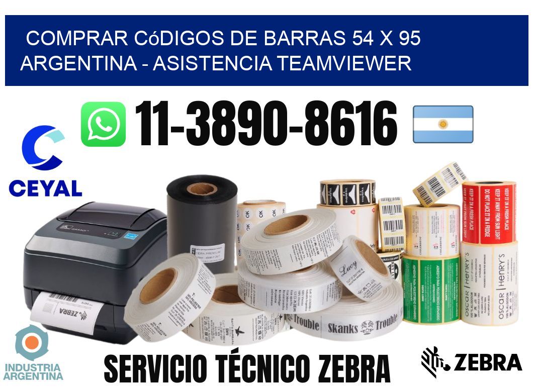 Comprar códigos de barras 54 x 95 argentina - asistencia teamviewer