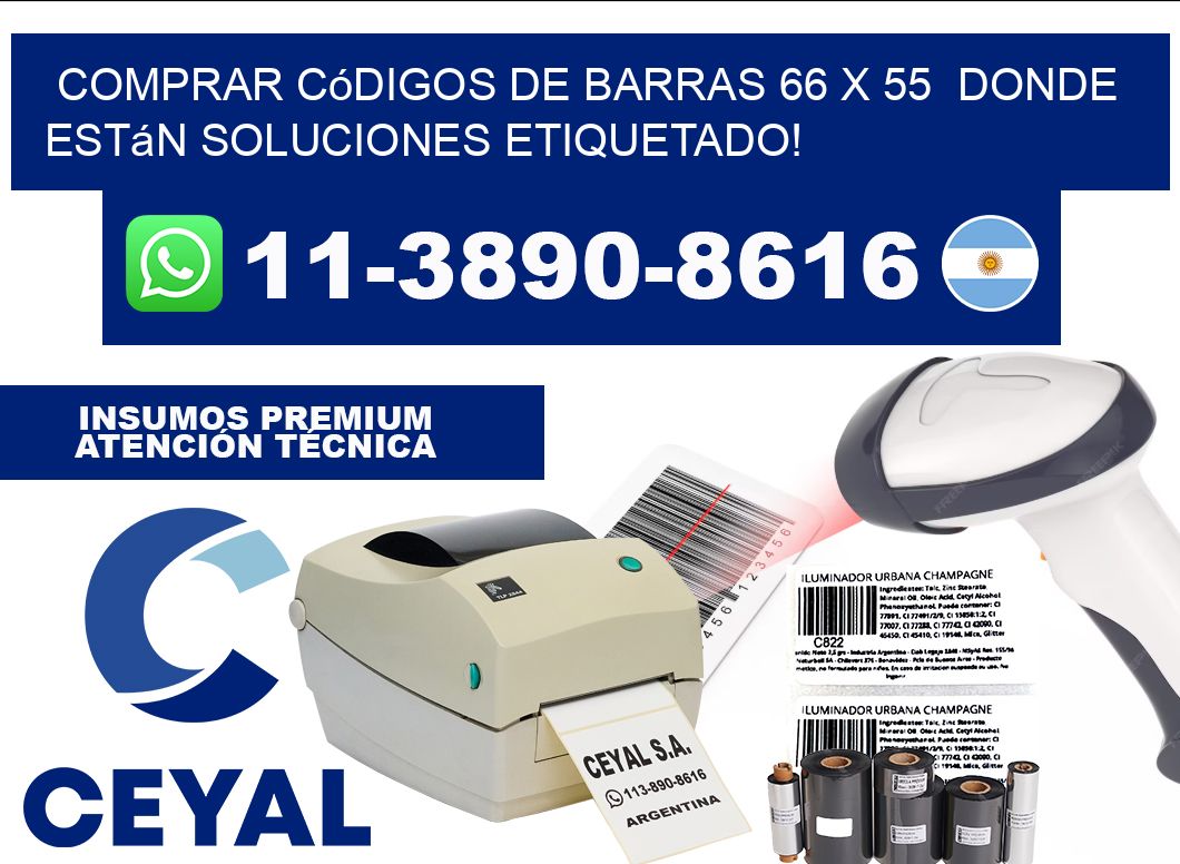 Comprar códigos de barras 66 x 55  donde están soluciones etiquetado!