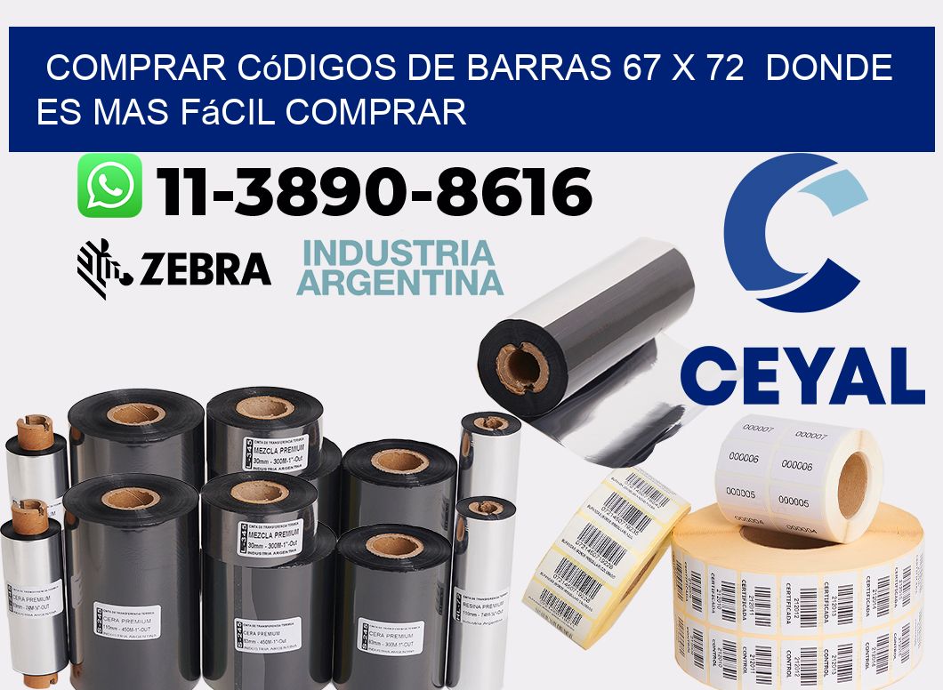 Comprar códigos de barras 67 x 72  Donde es mas fácil comprar