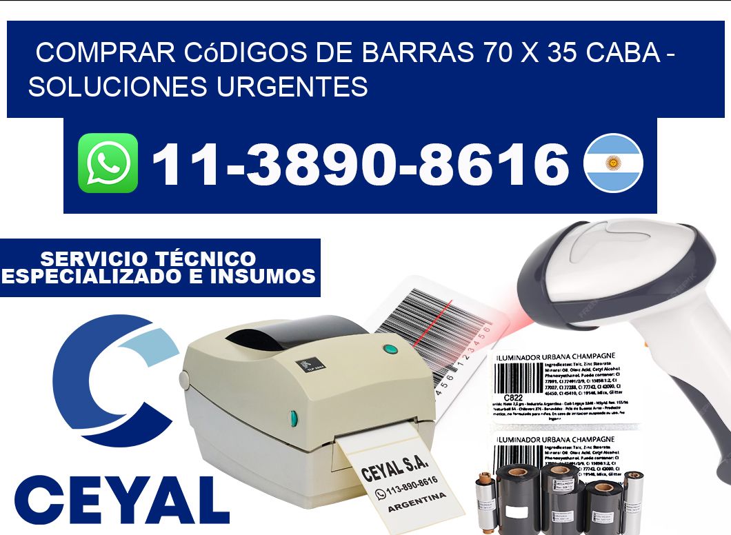 Comprar códigos de barras 70 x 35 CABA - soluciones urgentes