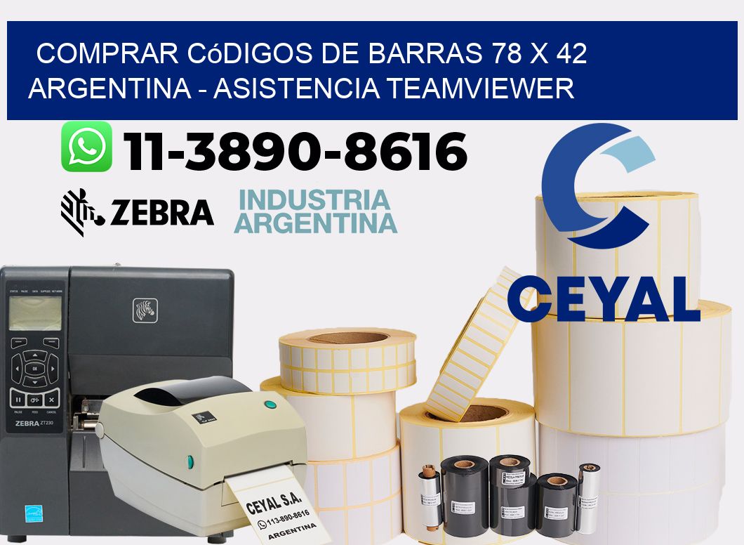 Comprar códigos de barras 78 x 42 argentina - asistencia teamviewer