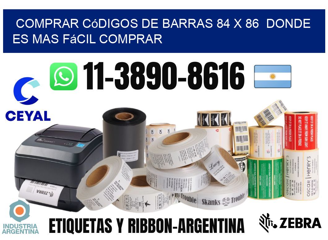 Comprar códigos de barras 84 x 86 Donde es mas fácil comprar