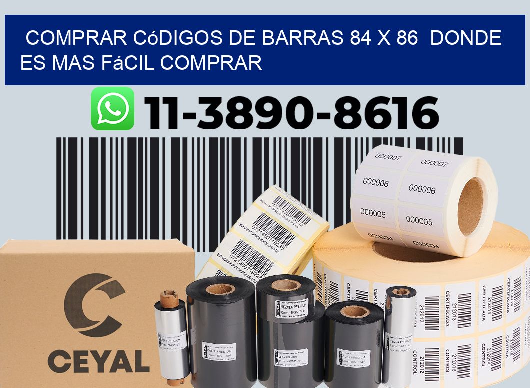 Comprar códigos de barras 84 x 86 Donde es mas fácil comprar