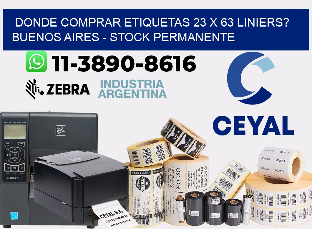 Donde Comprar etiquetas 23 x 63 LINIERS? Buenos Aires - Stock permanente